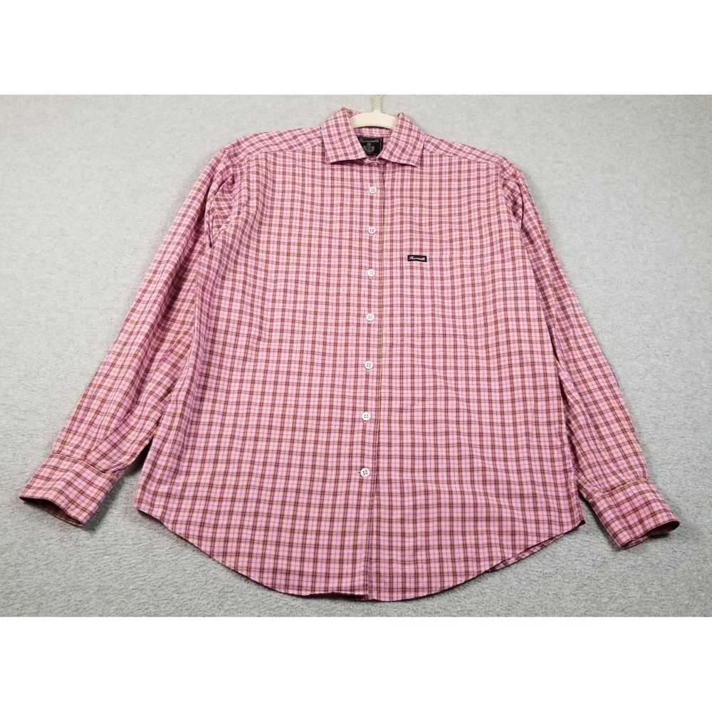Facconable Button Up Shirt Women's Small S  Multicolor Plaid Long Sleeves Cotton